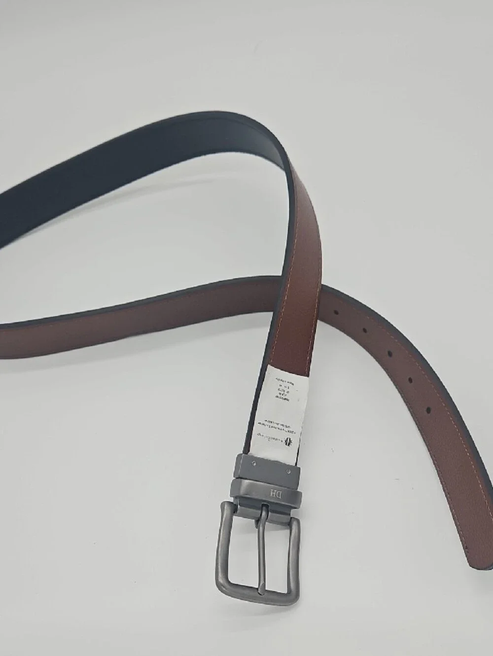 The Bradford Exchange Black and Brown Reversible Leather Belt for Men